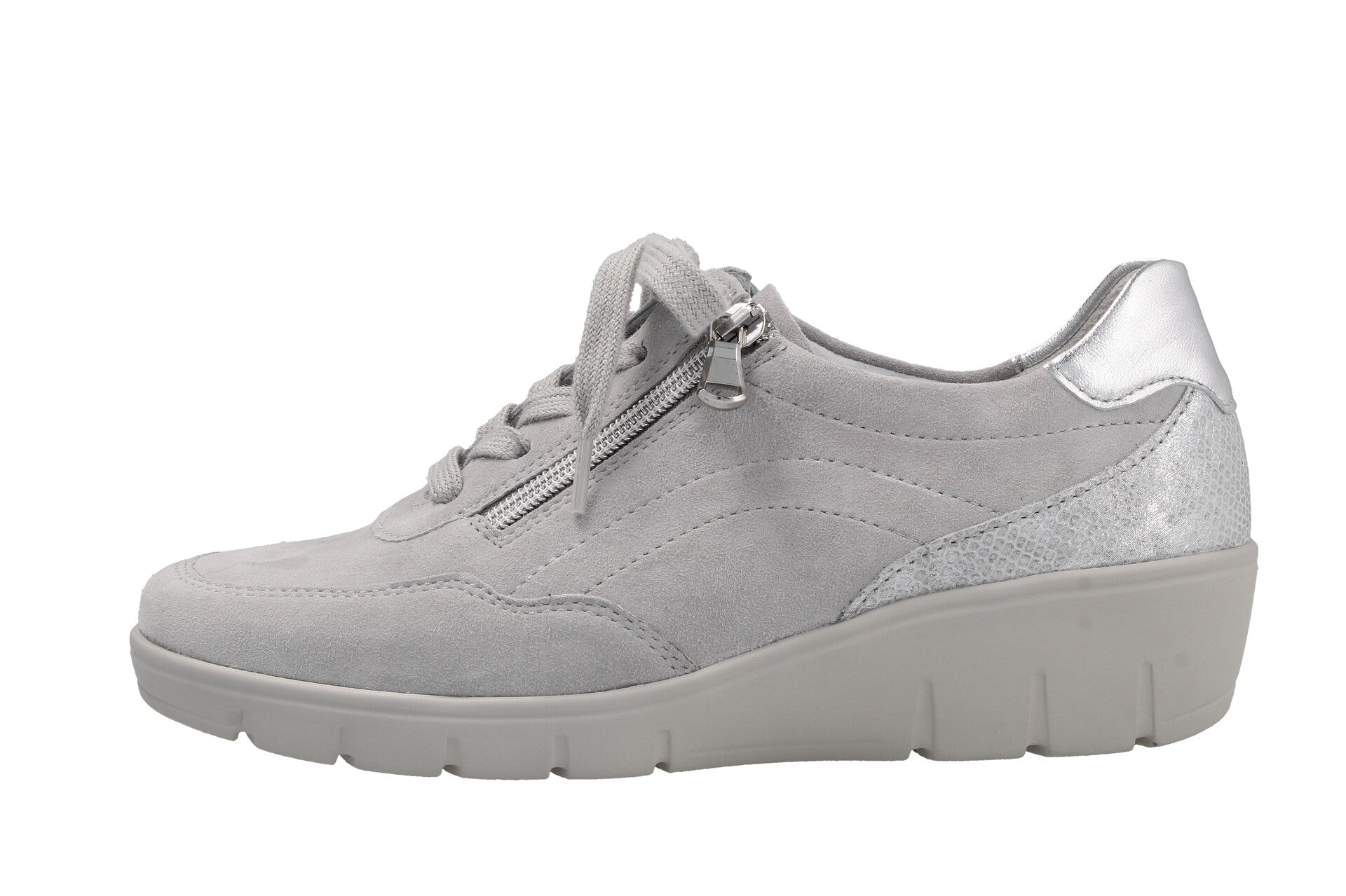 Judith – silver/pearl – lace-up shoe – J7245