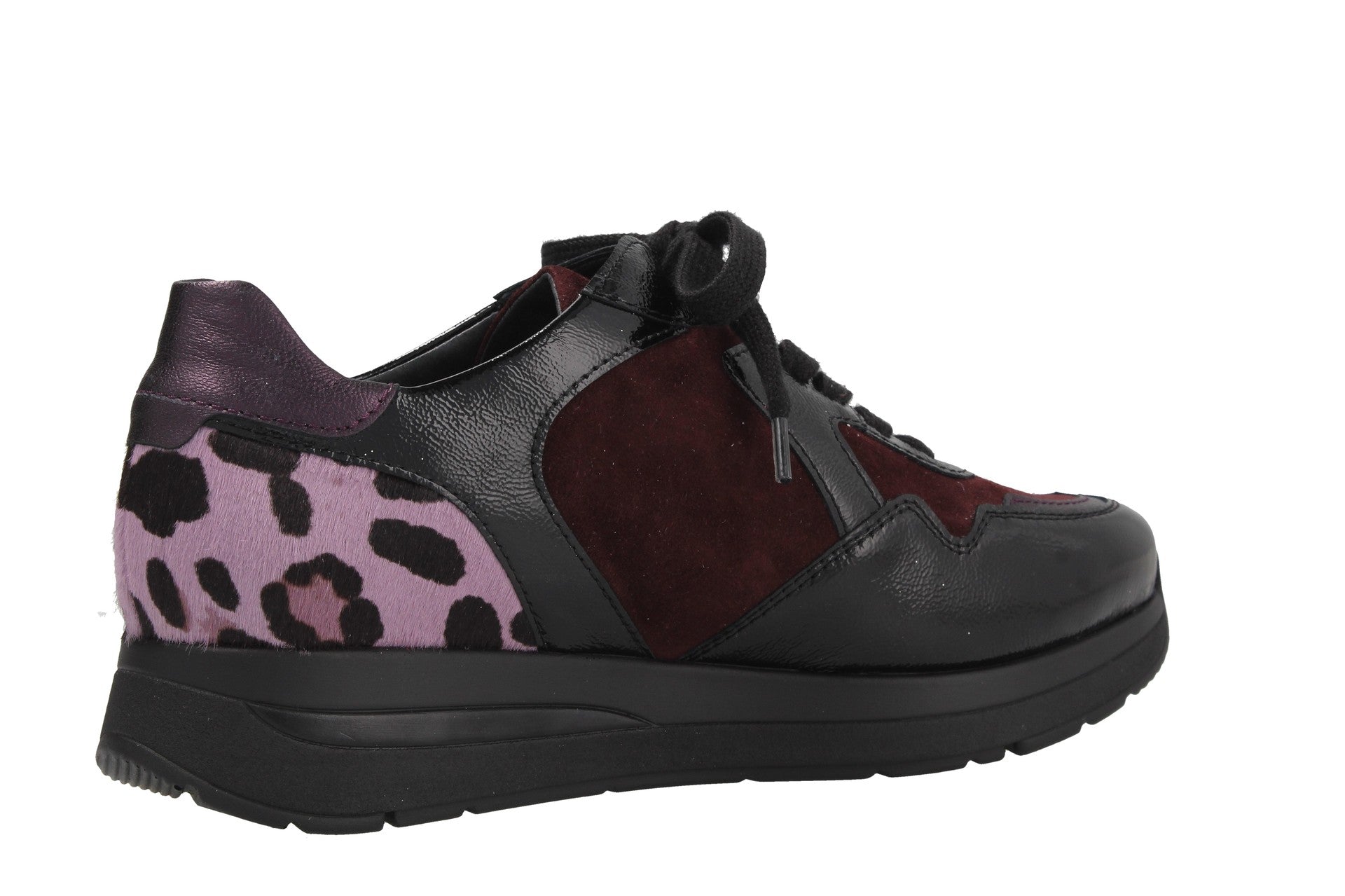 Lilly – schwarz/cassis/lila – Sneaker – L1015