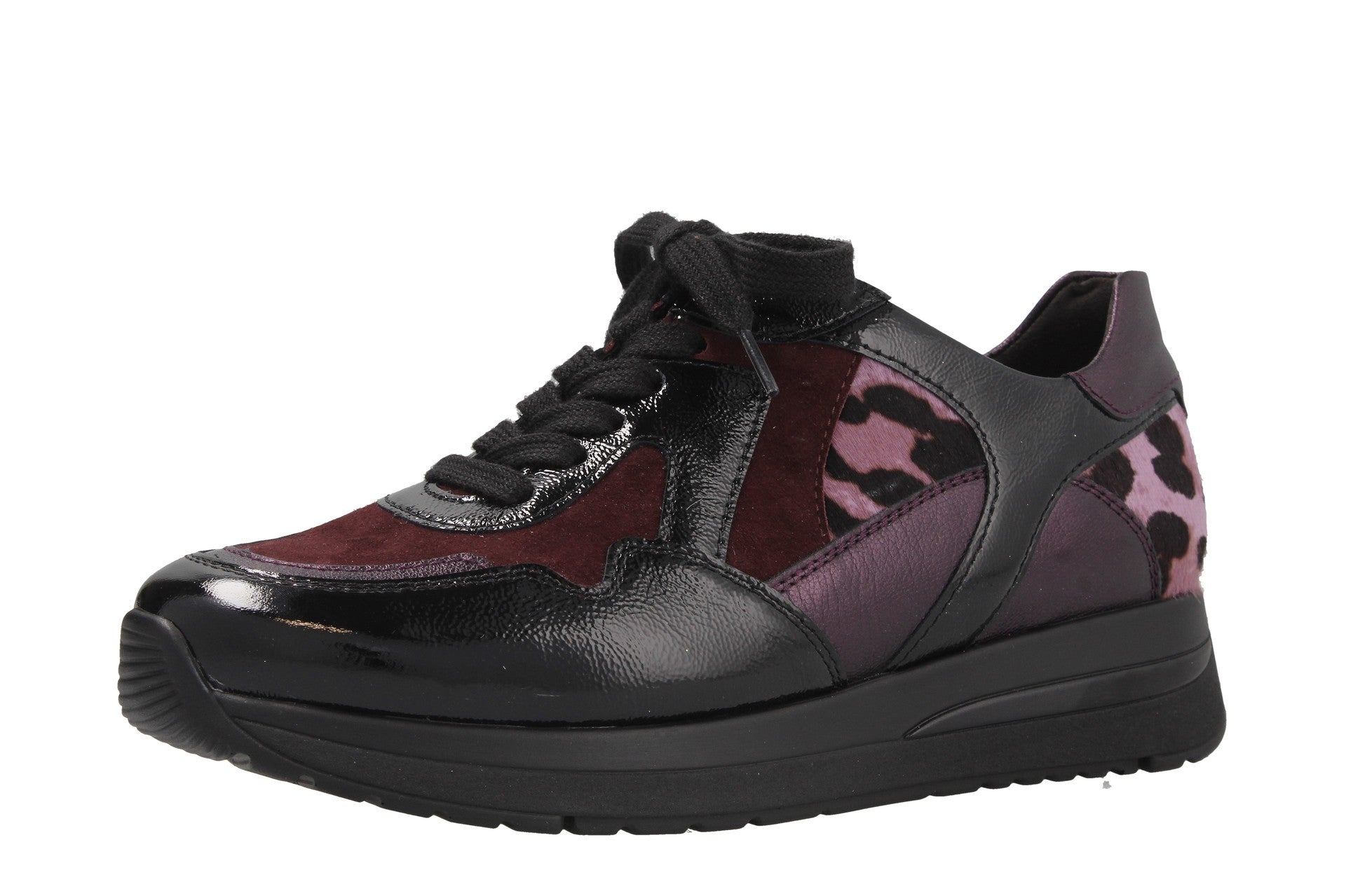 Lilly – schwarz/cassis/lila – Sneaker – L1015