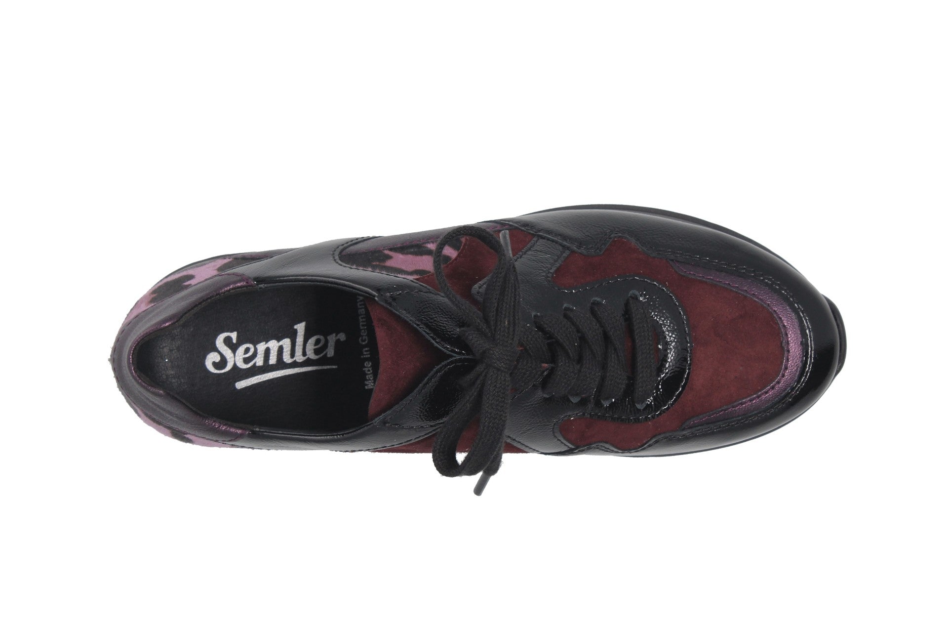 Lilly – schwarz/cassis/lila – Sneaker – L1015