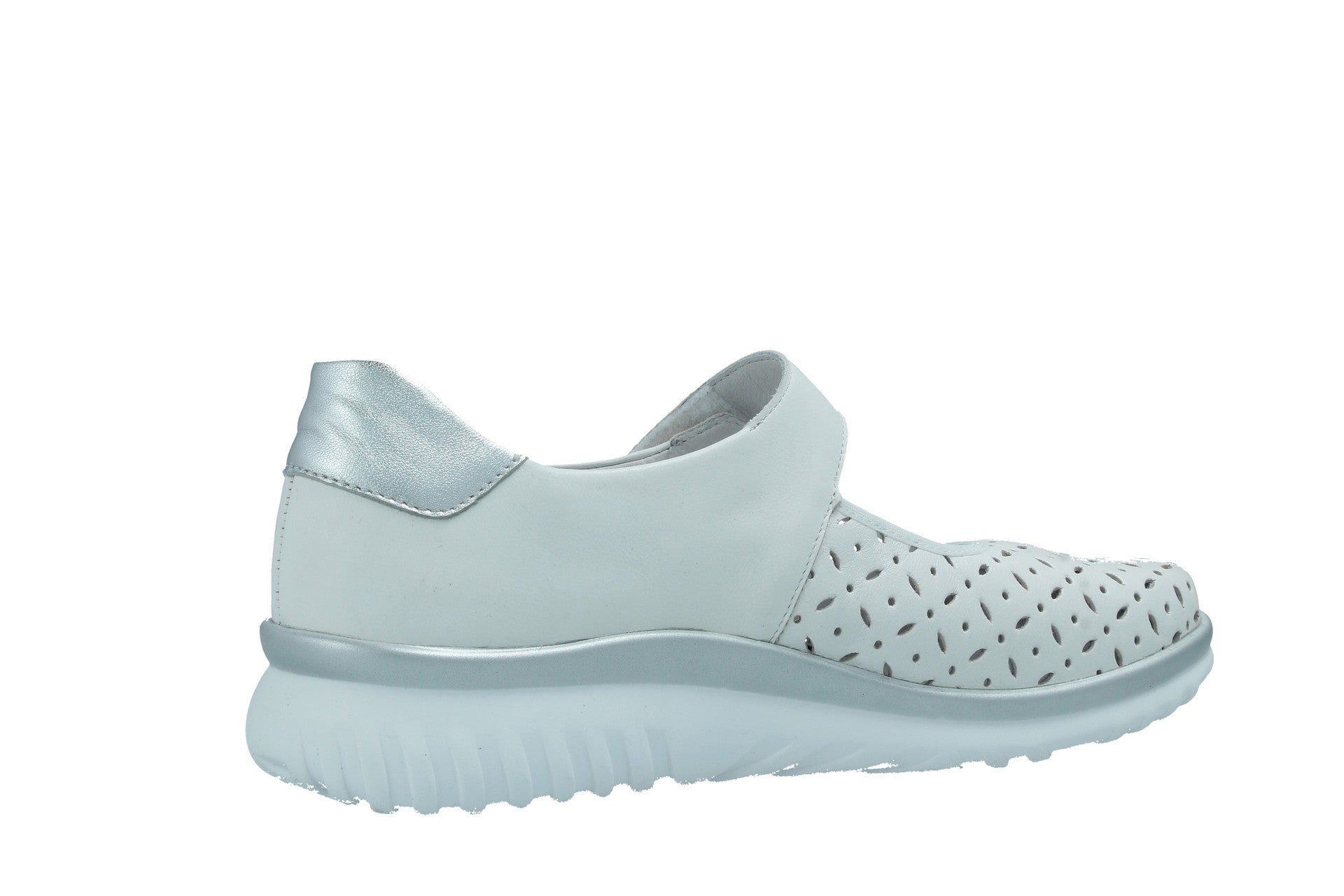 Lena – blanc/argent – ballerine