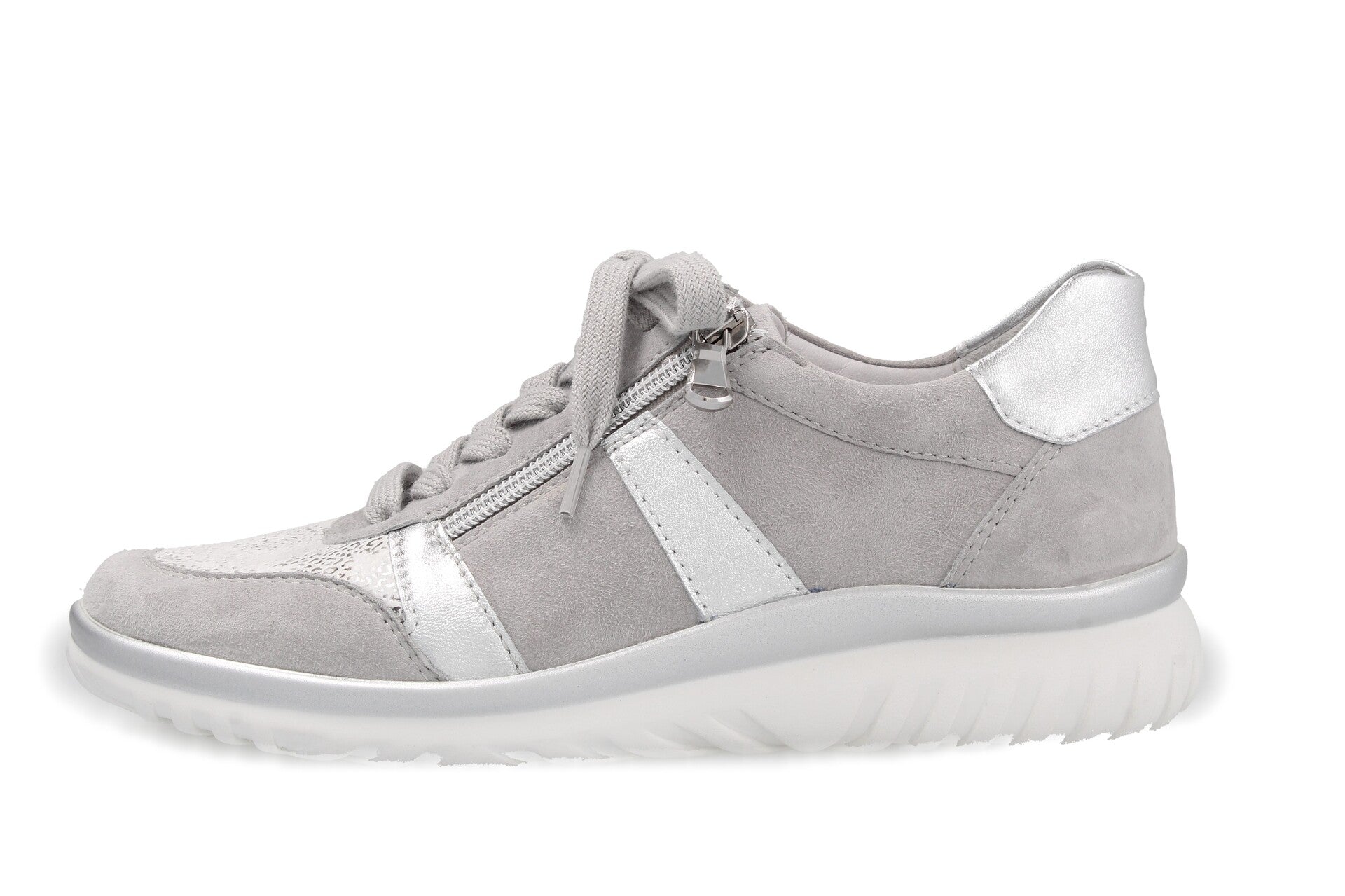 Lena – perle/weiss/silber – Schnürschuh – L5315