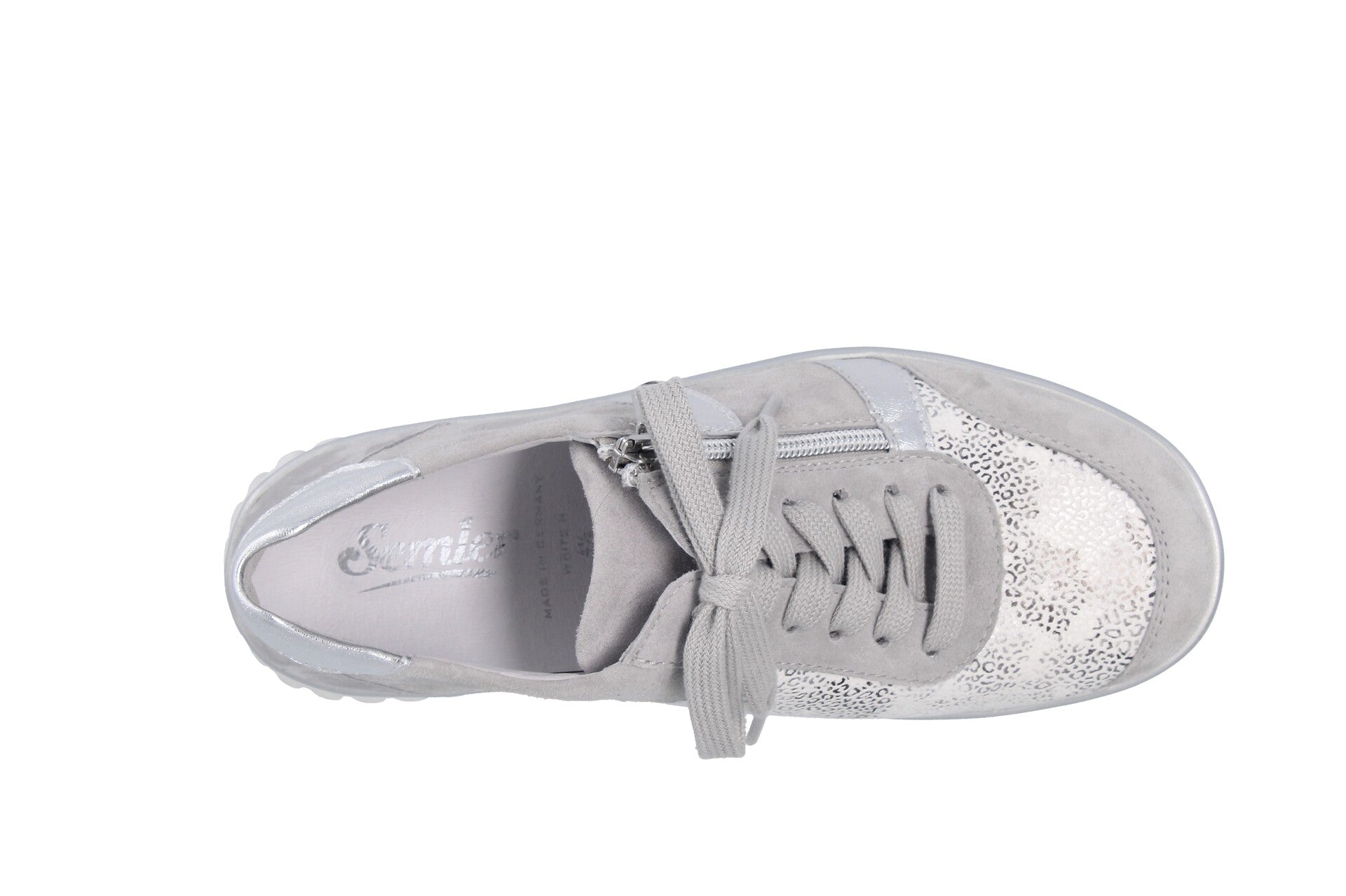 Lena – perle/weiss/silber – Schnürschuh – L5315