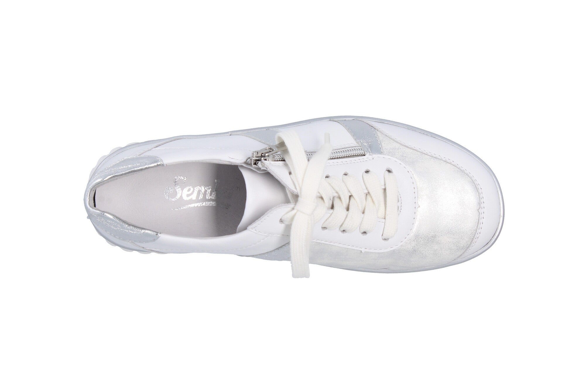 Lena – weiss/silber – Schnürschuh – L5315