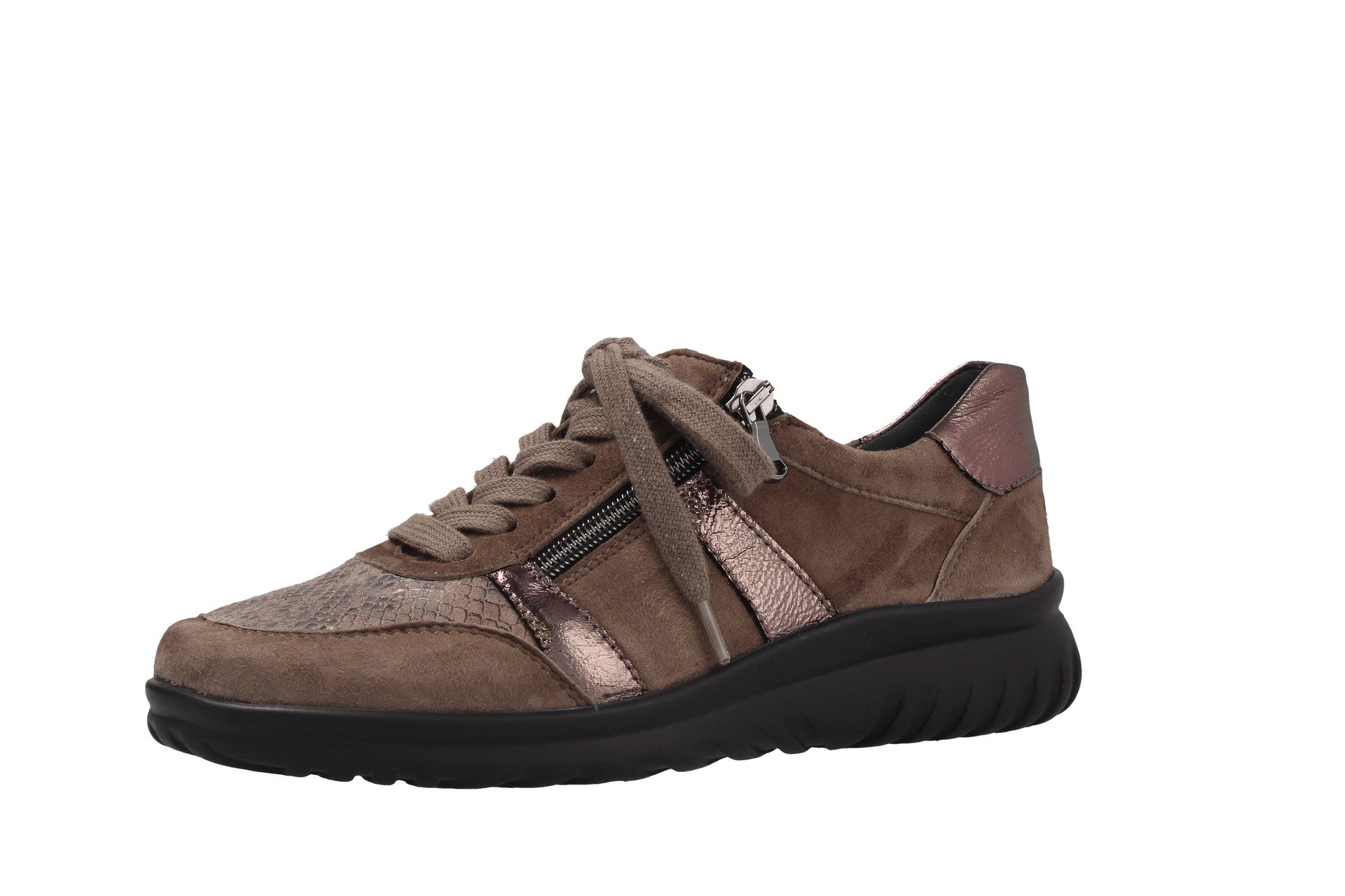 Lena – taupe/caramel – chaussure à lacets – L5315