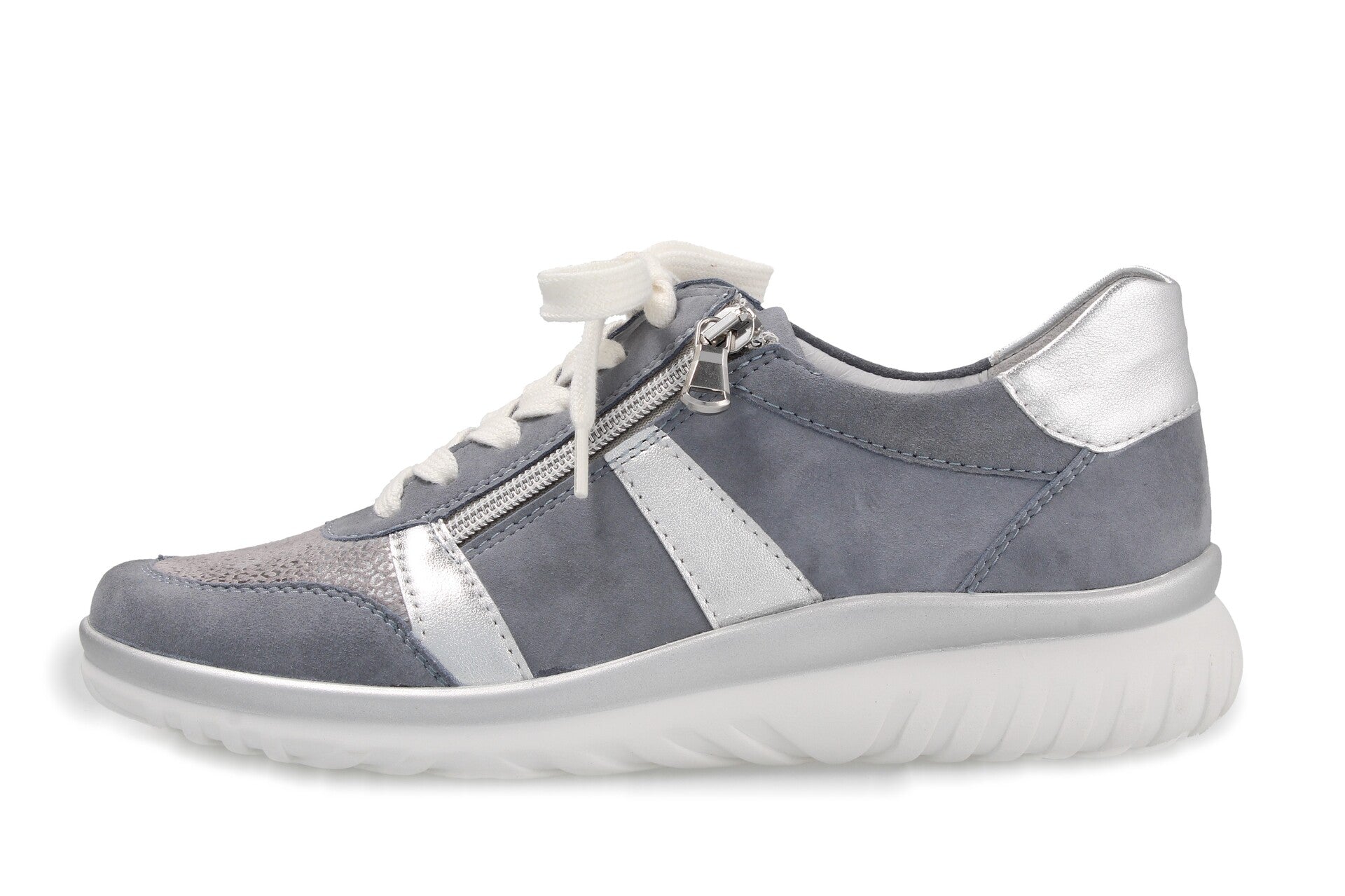 Larissa – ciel/argent – chaussure à lacets – L8315