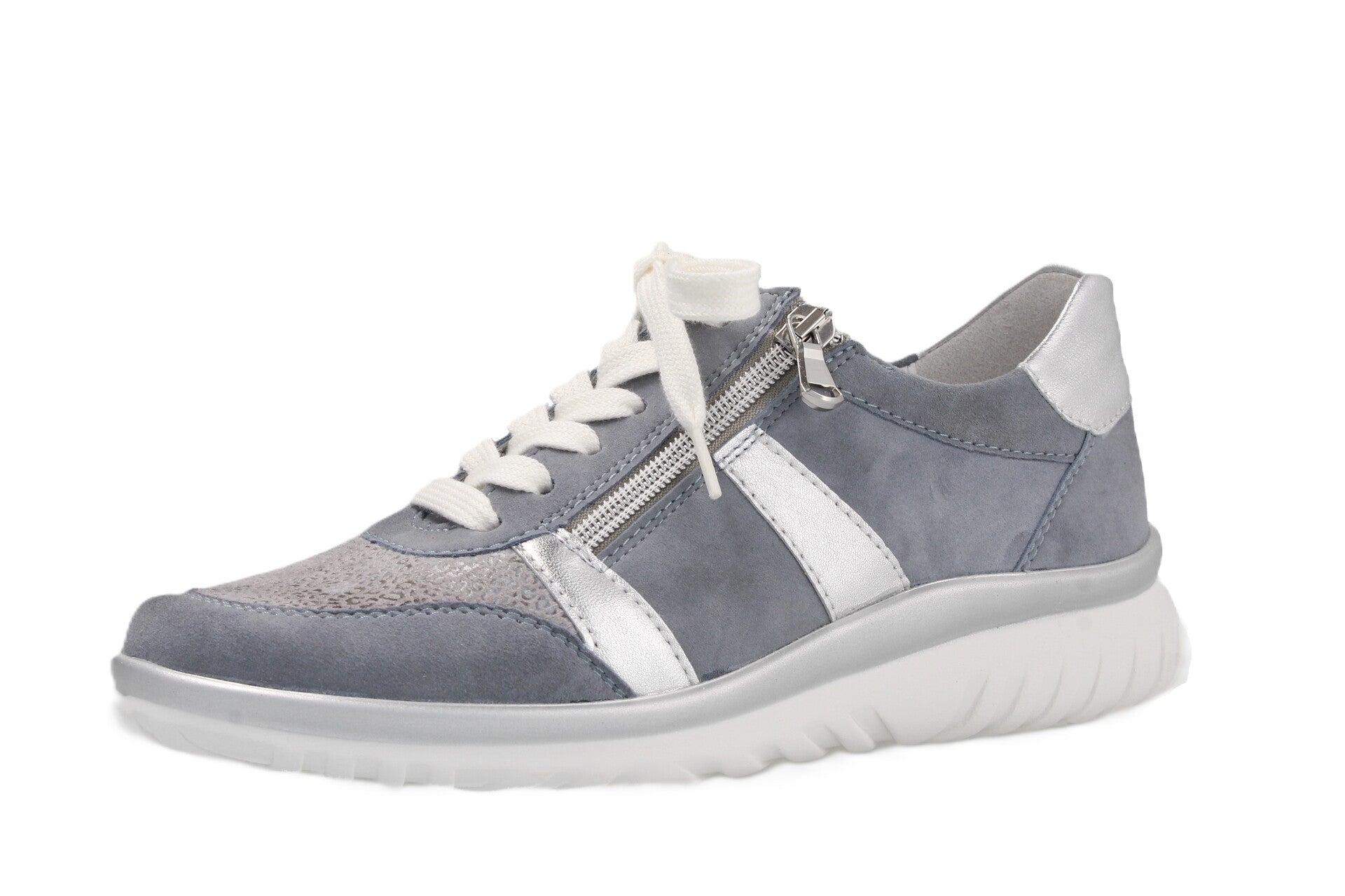 Larissa – ciel/argent – chaussure à lacets – L8315