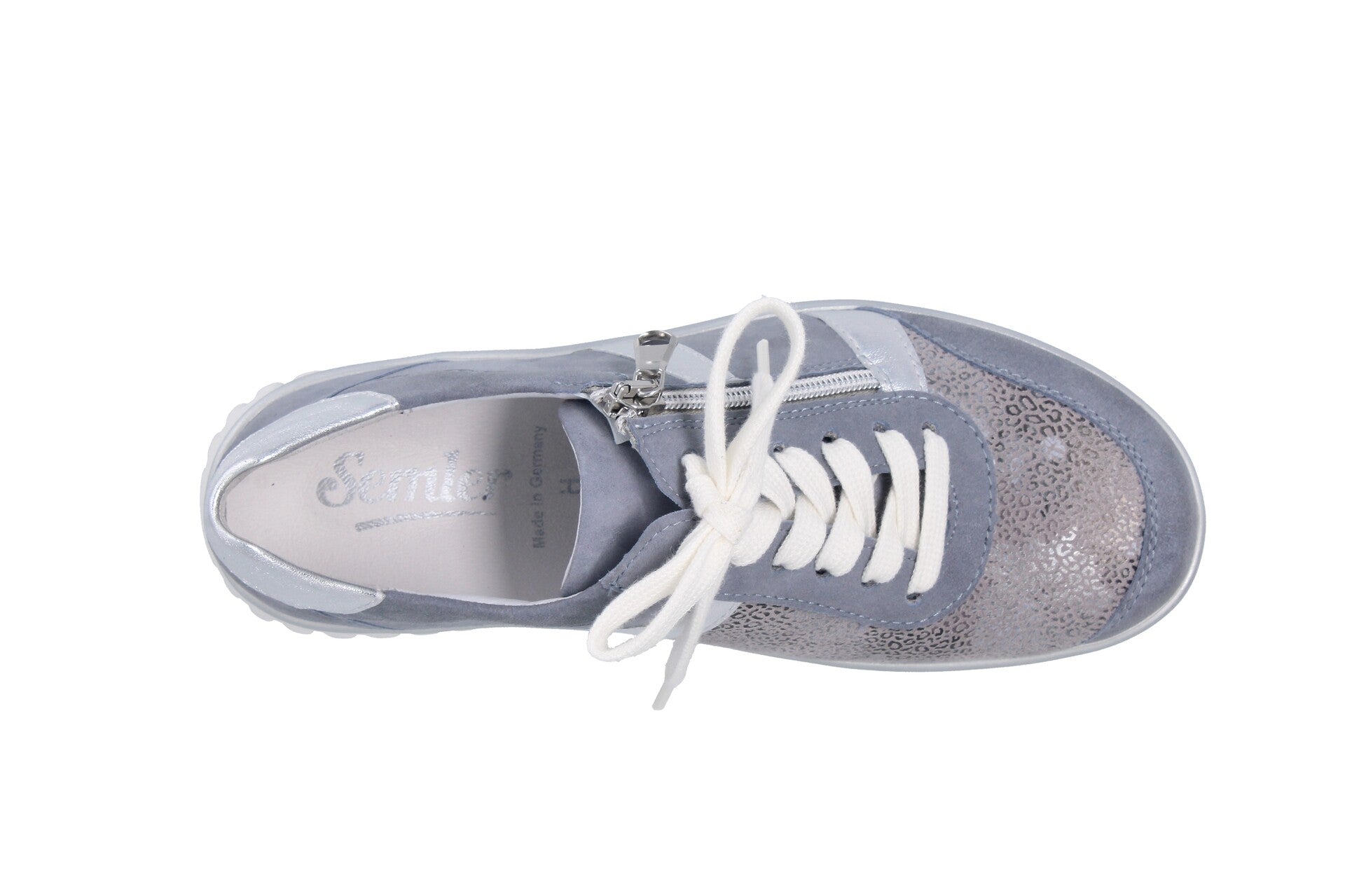 Larissa – ciel/argent – chaussure à lacets – L8315