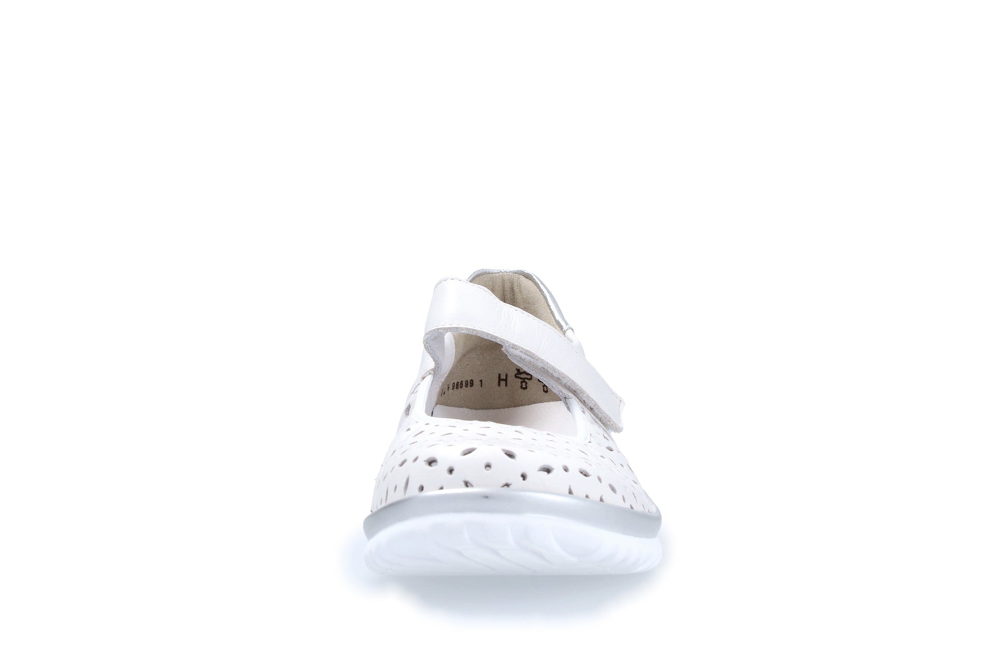 Linda – white/silver – ballerina shoes – L9075
