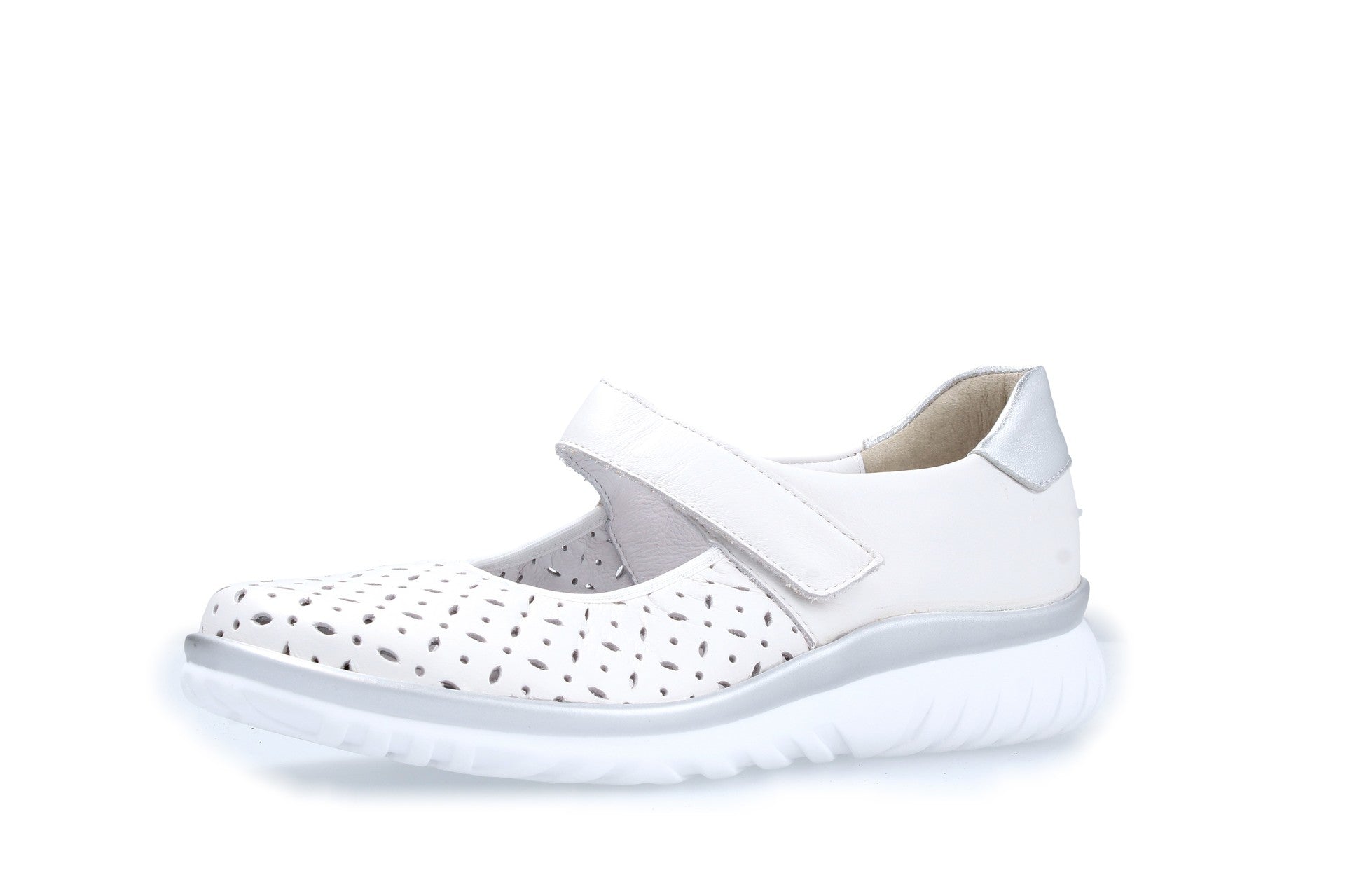 Linda – white/silver – ballerina shoes – L9075