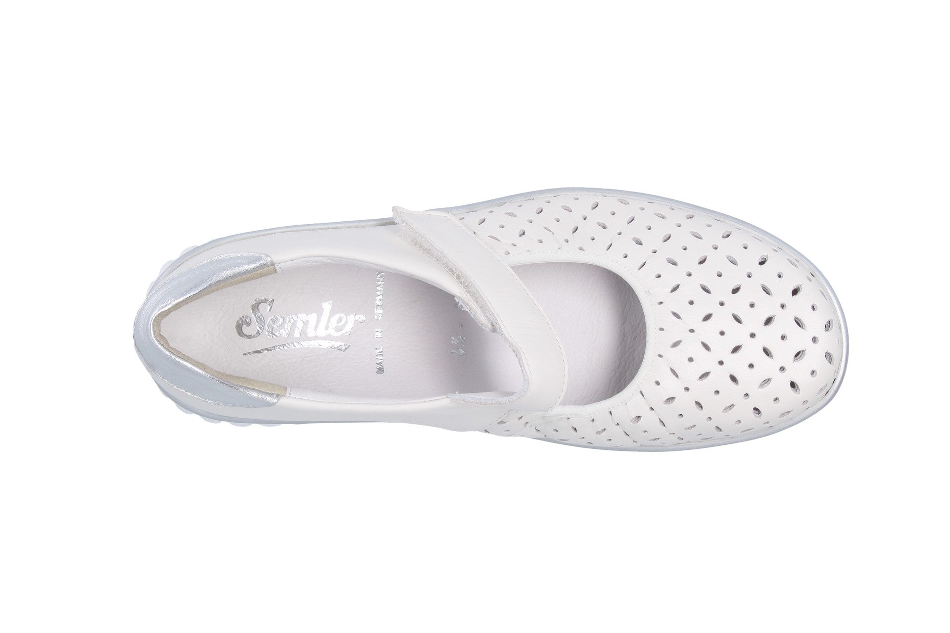 Linda – white/silver – ballerina shoes – L9075