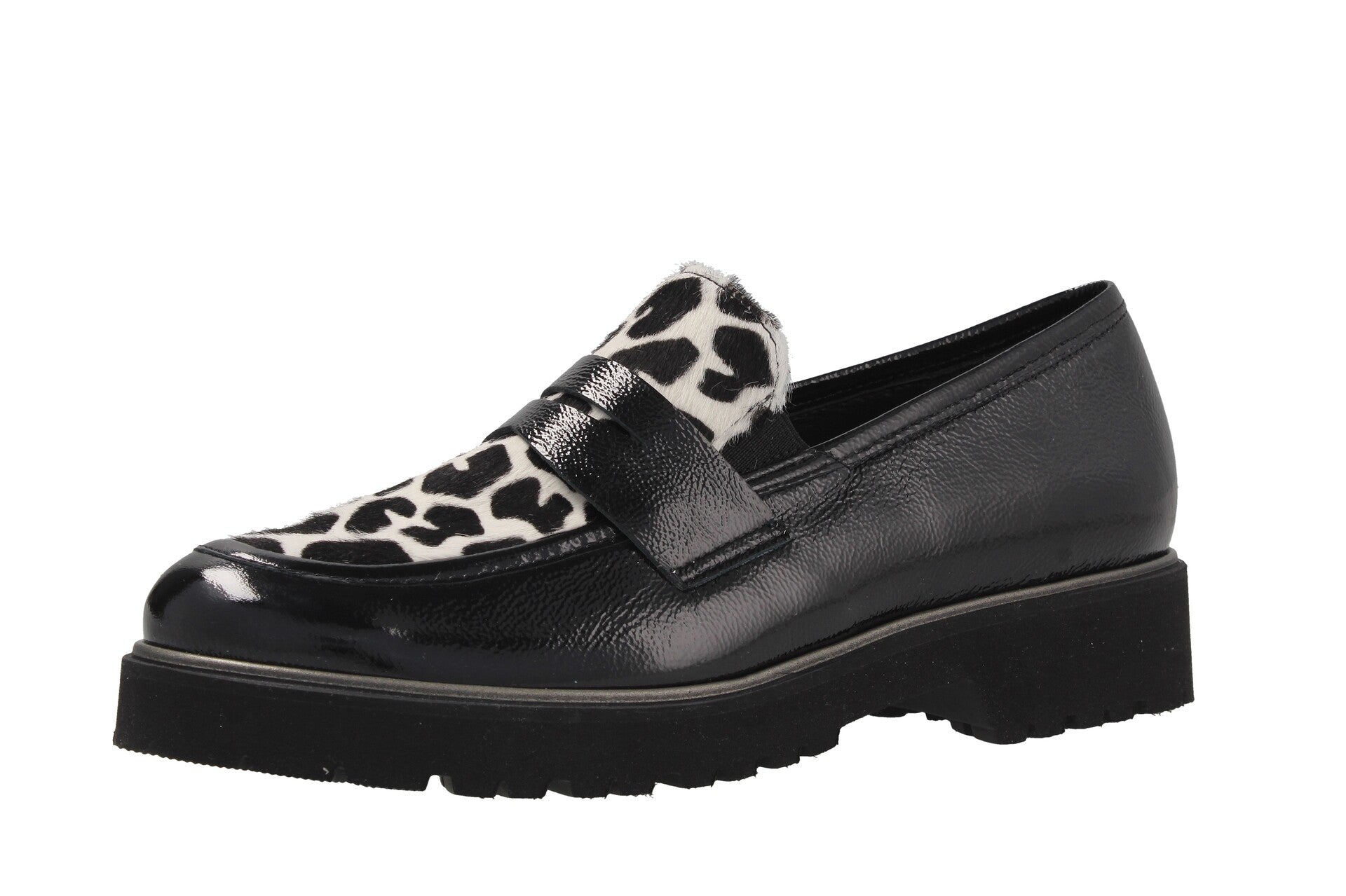 Elena – black/black/white – slippers – E8327