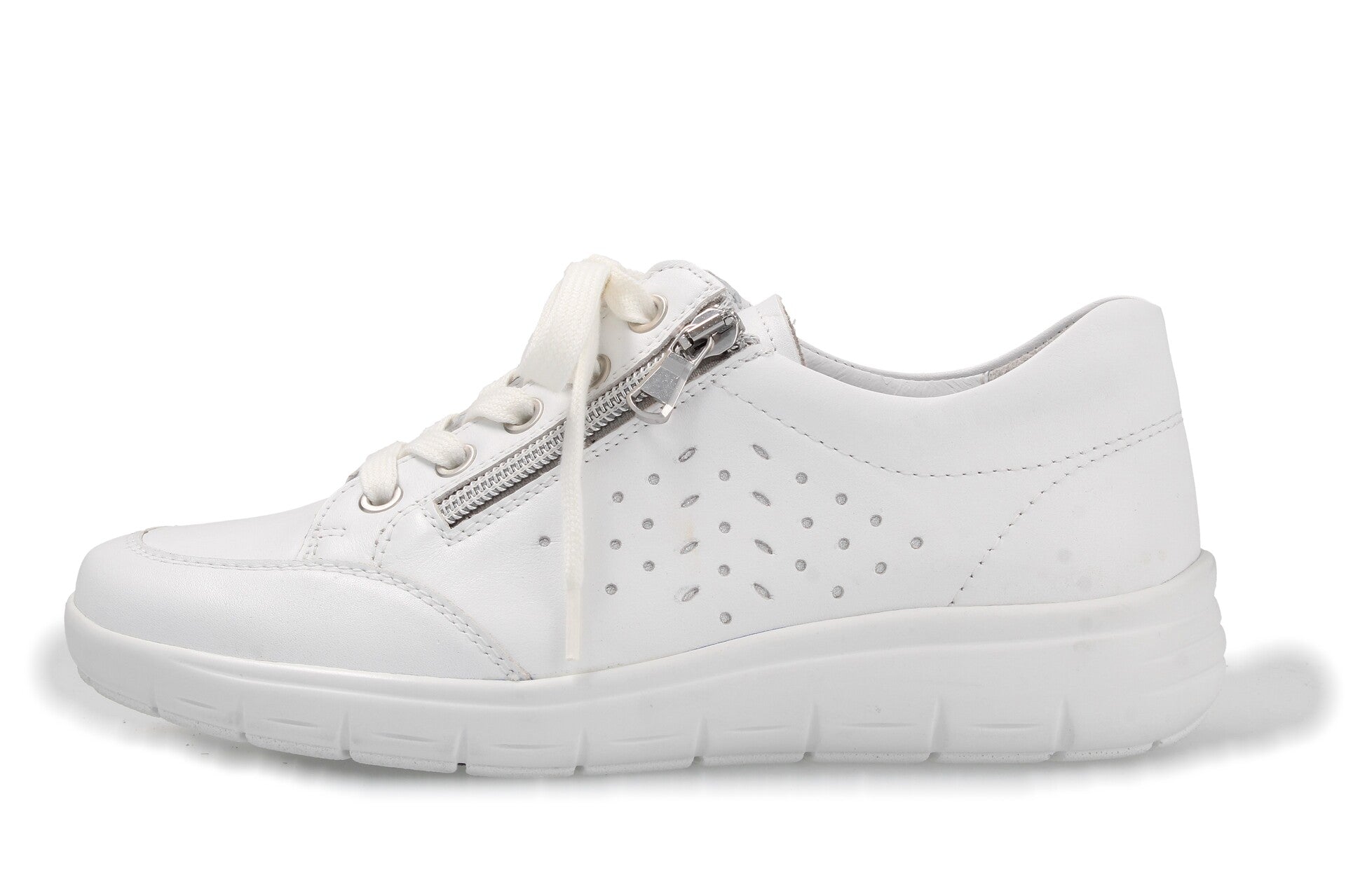 Gudrun – weiss/silber – Schnürschuh – G5165