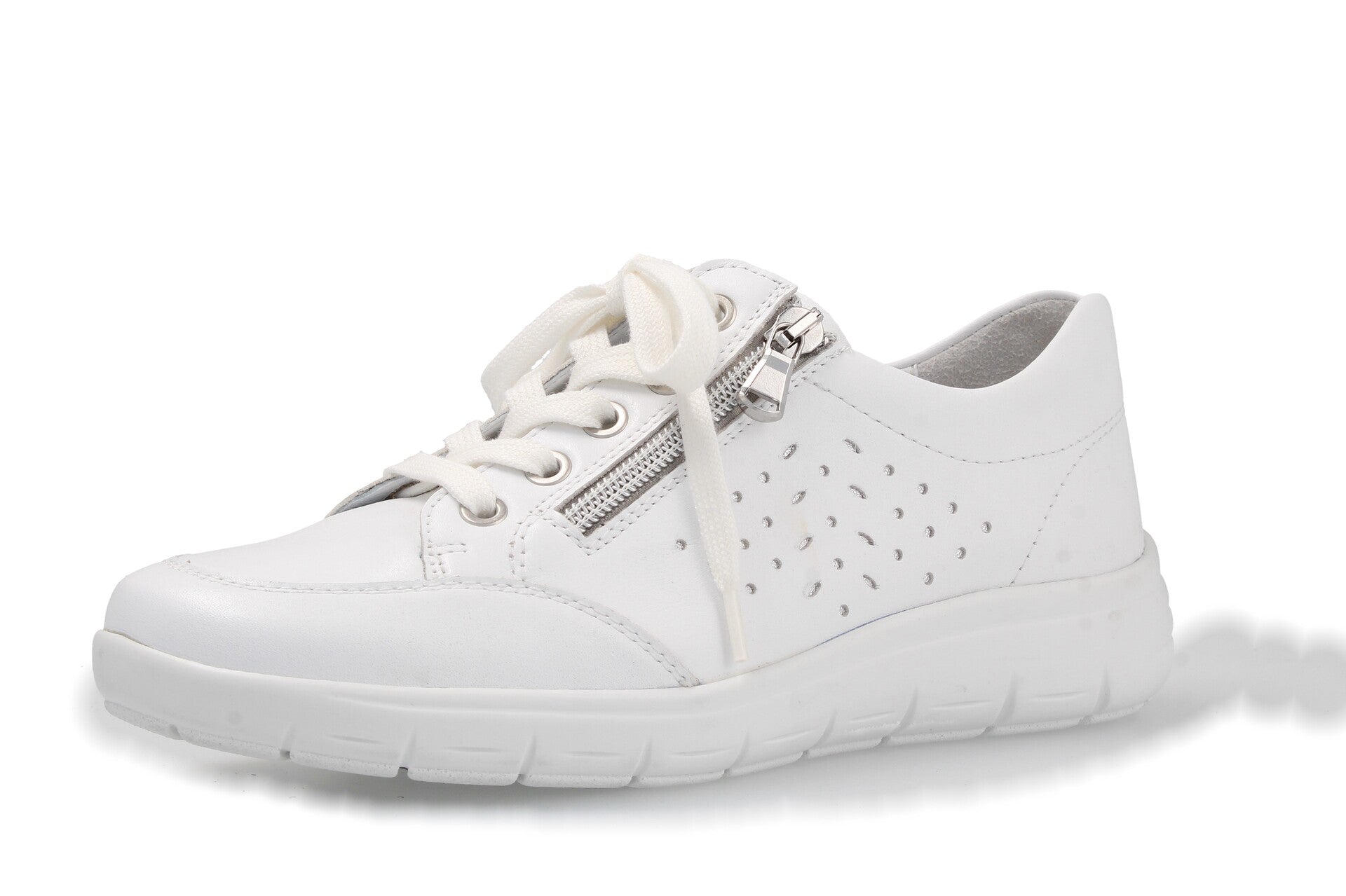 Gudrun – weiss/silber – Schnürschuh – G5165