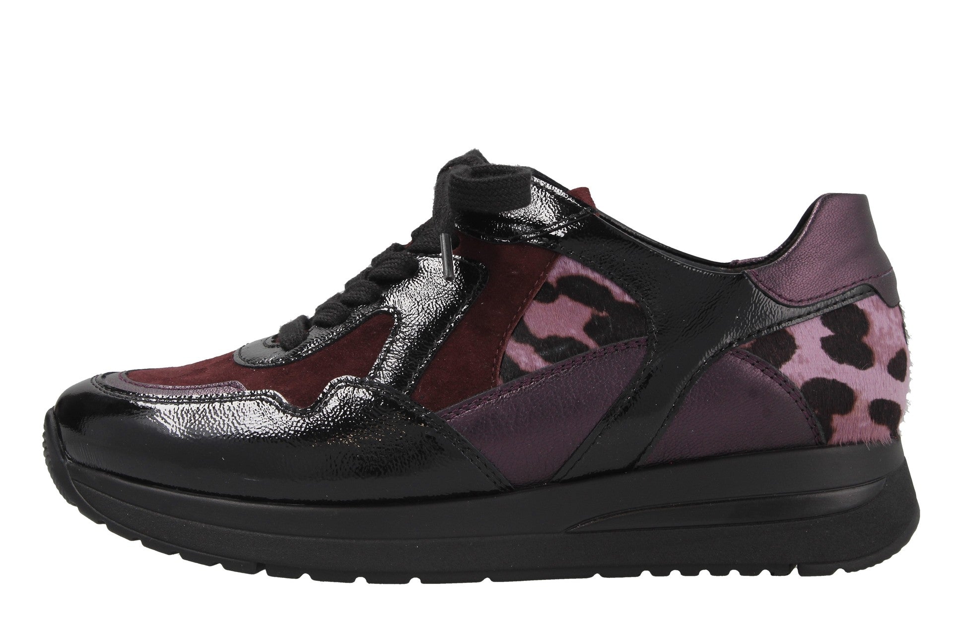 Lilly – schwarz/cassis/lila – Sneaker – L1015