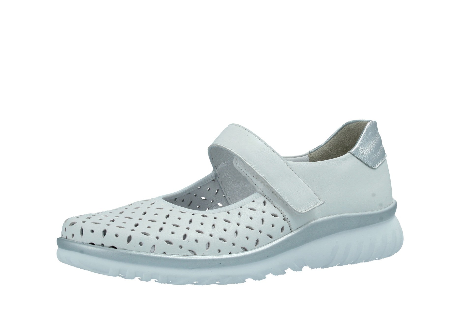 Lena – blanc/argent – ​​ballerine