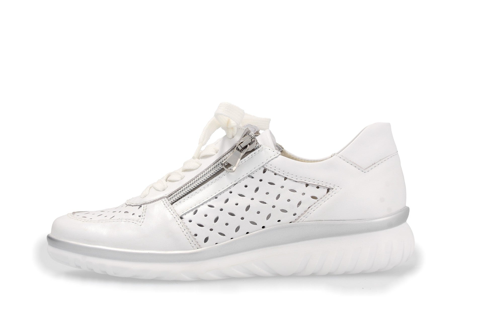 Lena – weiss/silber – Schnürschuh – L5255
