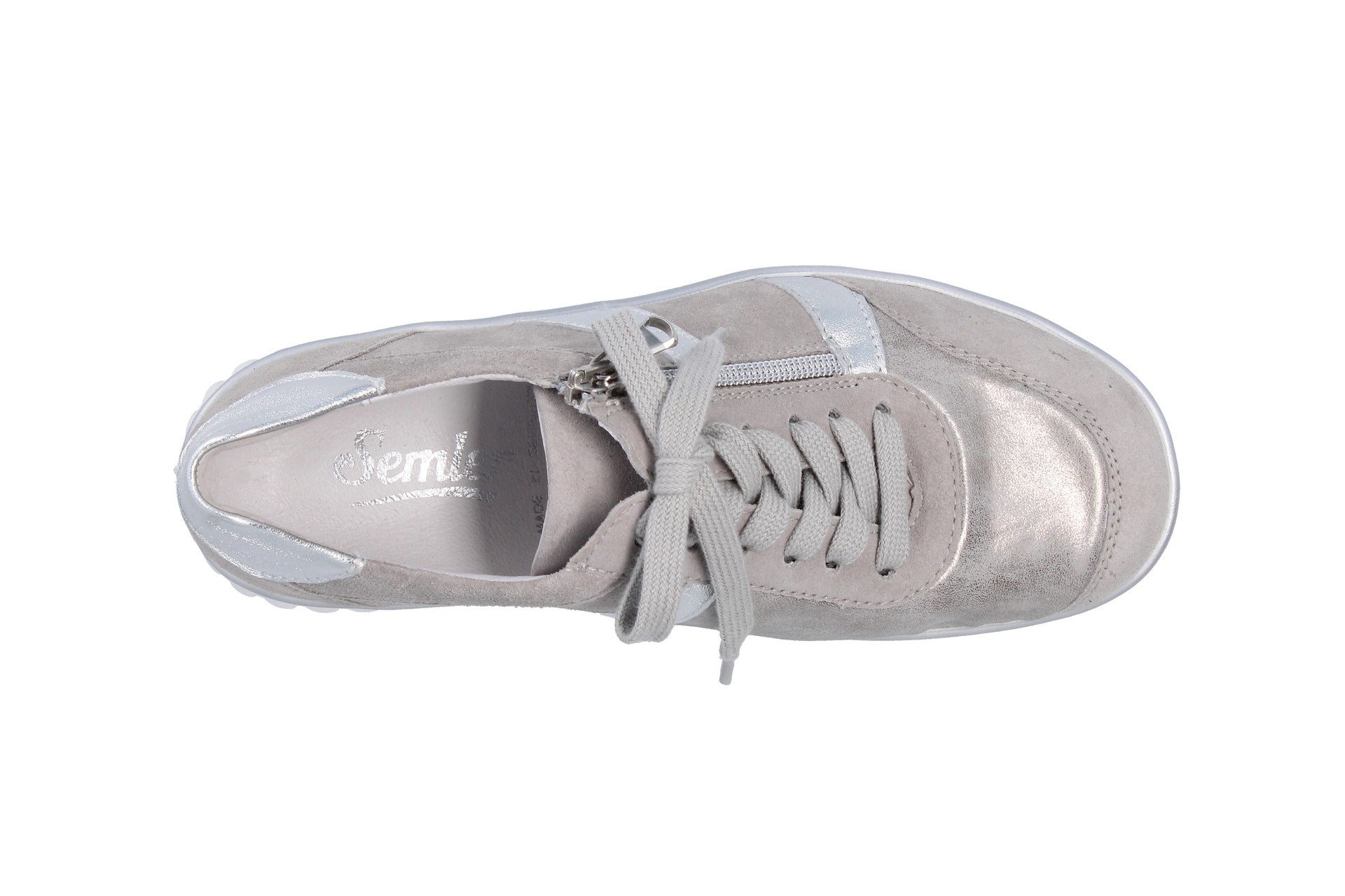 Lena – perle/argent – ​​chaussure à lacets