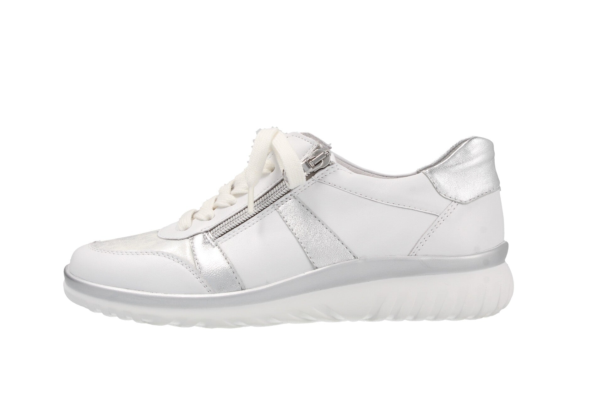 Lena – weiss/silber – Schnürschuh – L5315