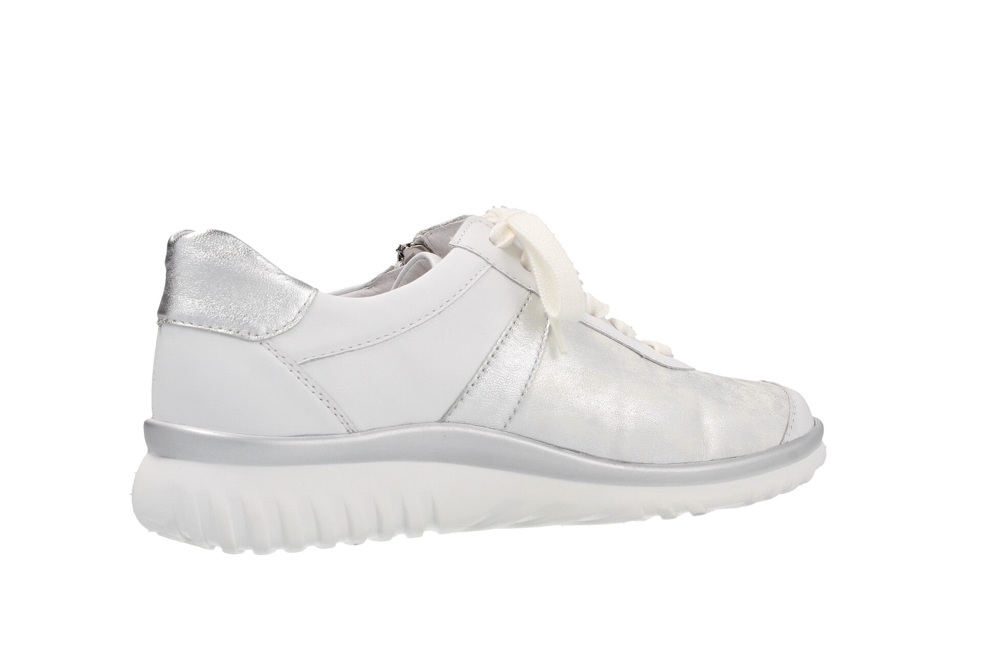 Lena – weiss/silber – Schnürschuh – L5315