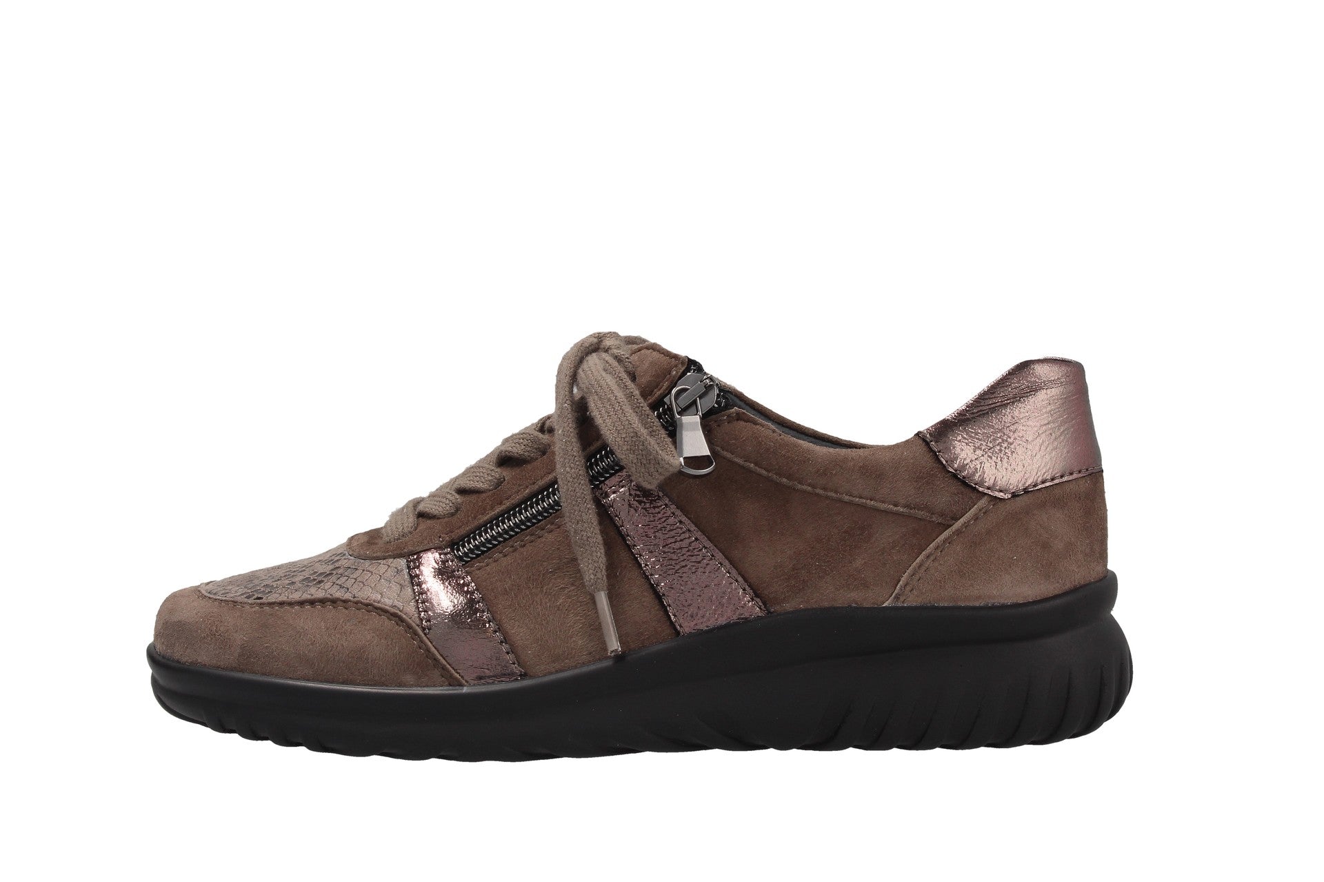 Lena – taupe/caramel – Schnürschuh – L5315