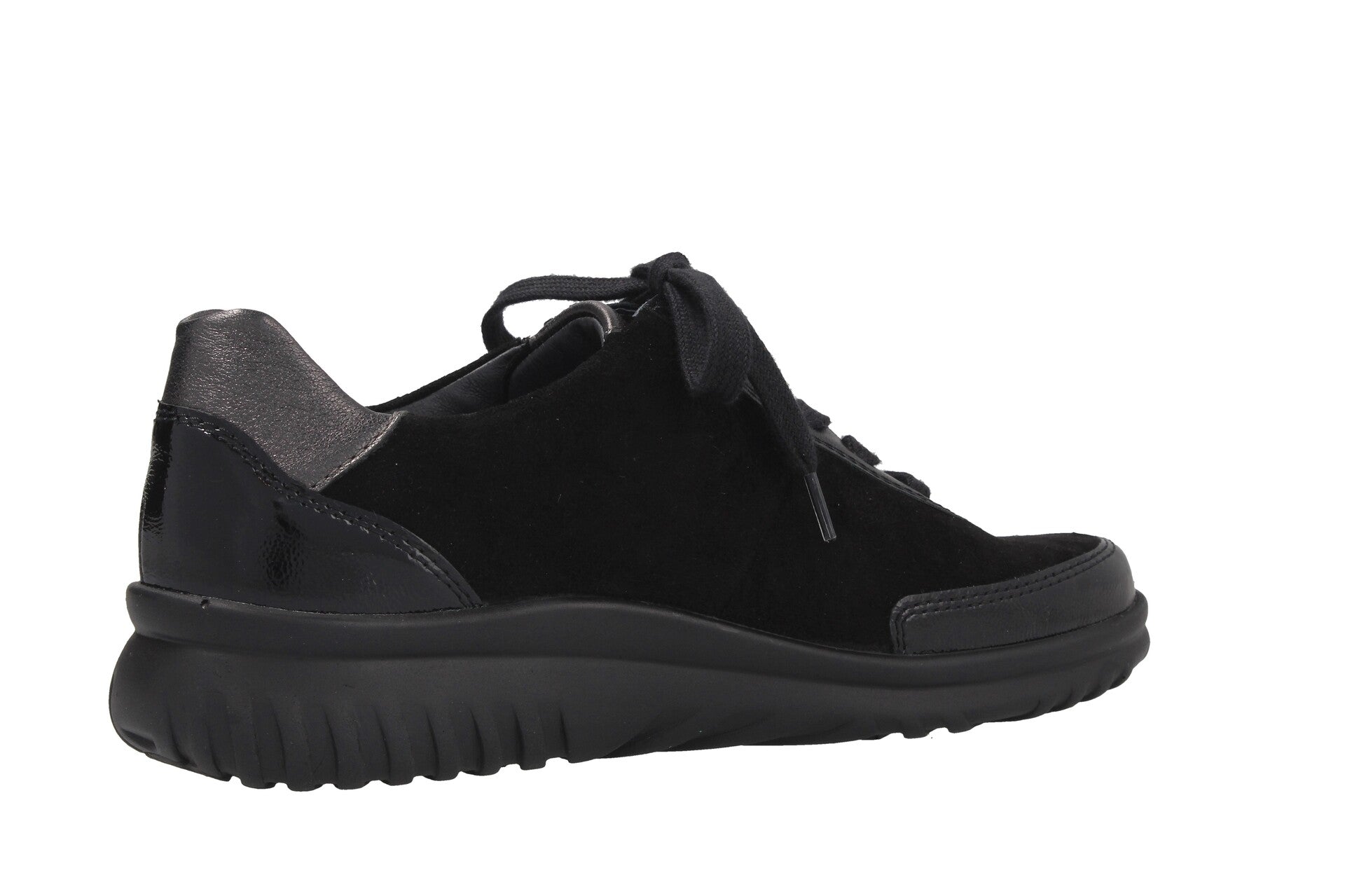 Lena – black/grey – lace-up shoe – L5345