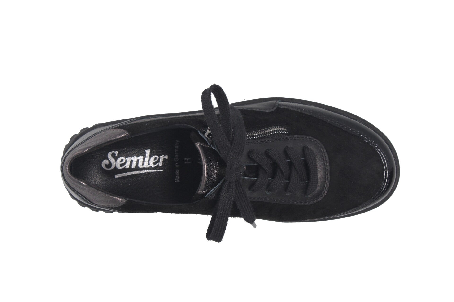 Lena – schwarz/grau – Schnürschuh – L5345