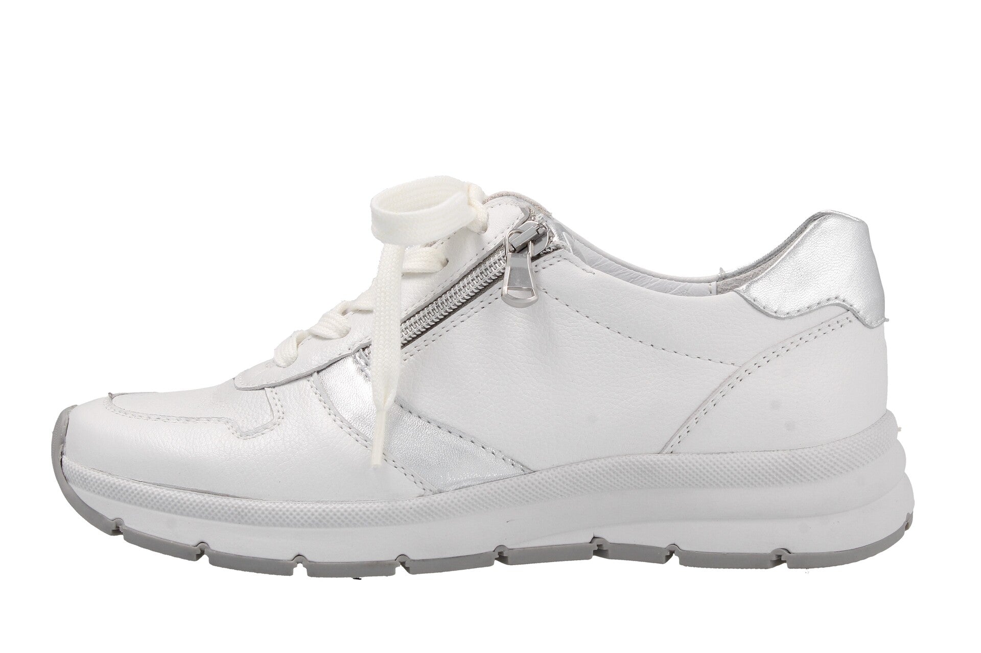 Nicki – weiss/silber – Schnürschuh – N4035