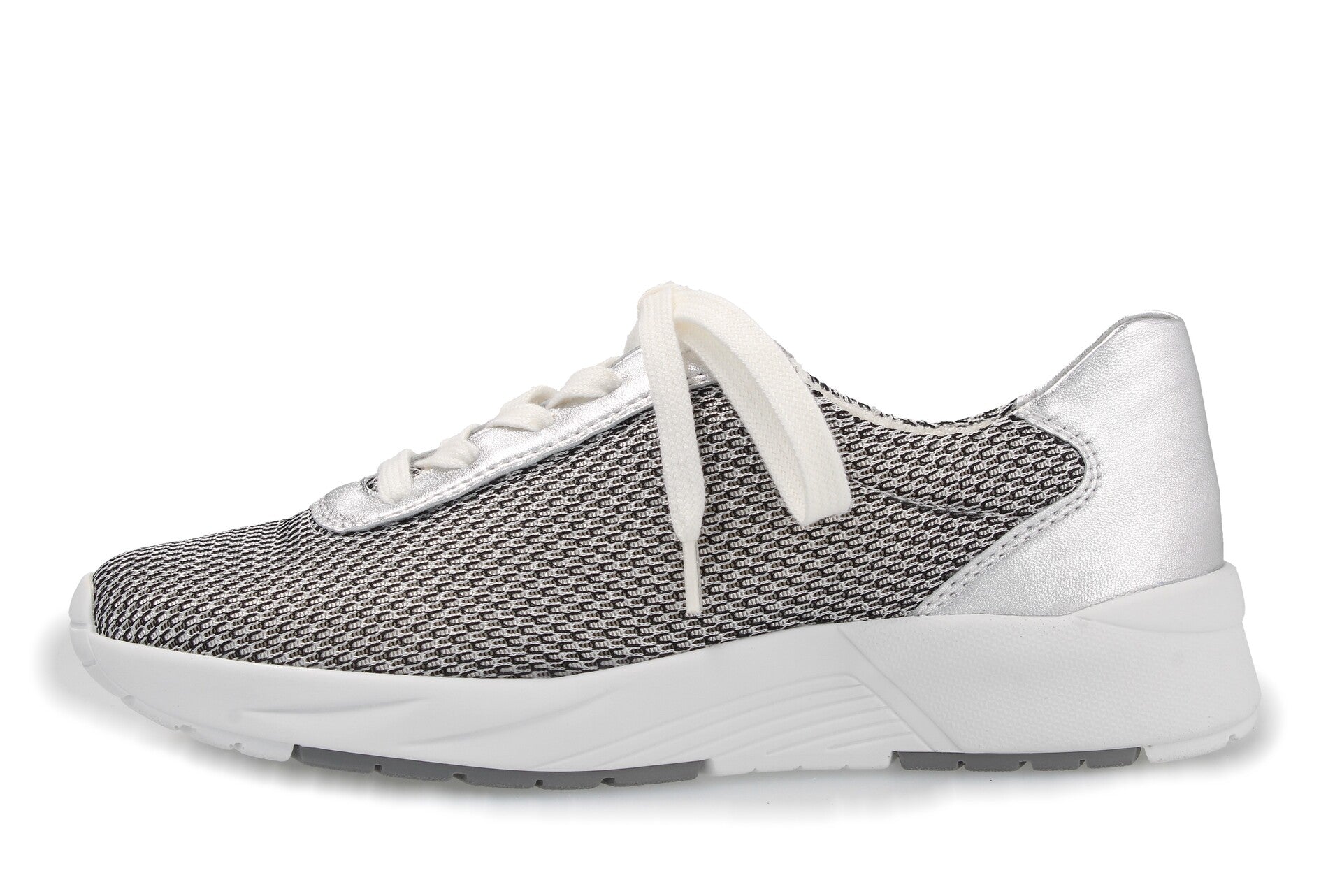 Siggi – schwarz/weiss./silber – Schnürschuh – S6015