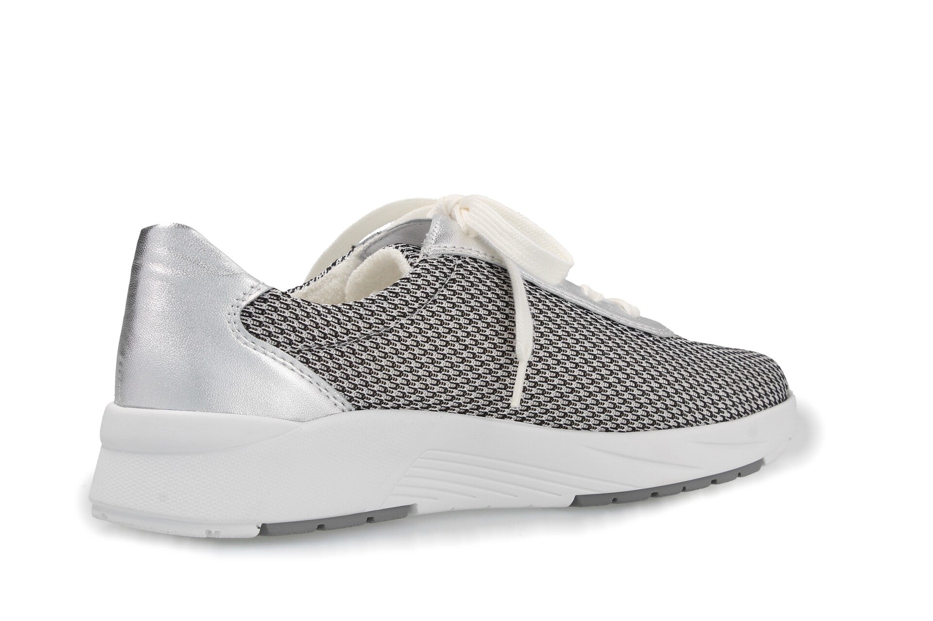 Siggi – schwarz/weiss./silber – Schnürschuh – S6015