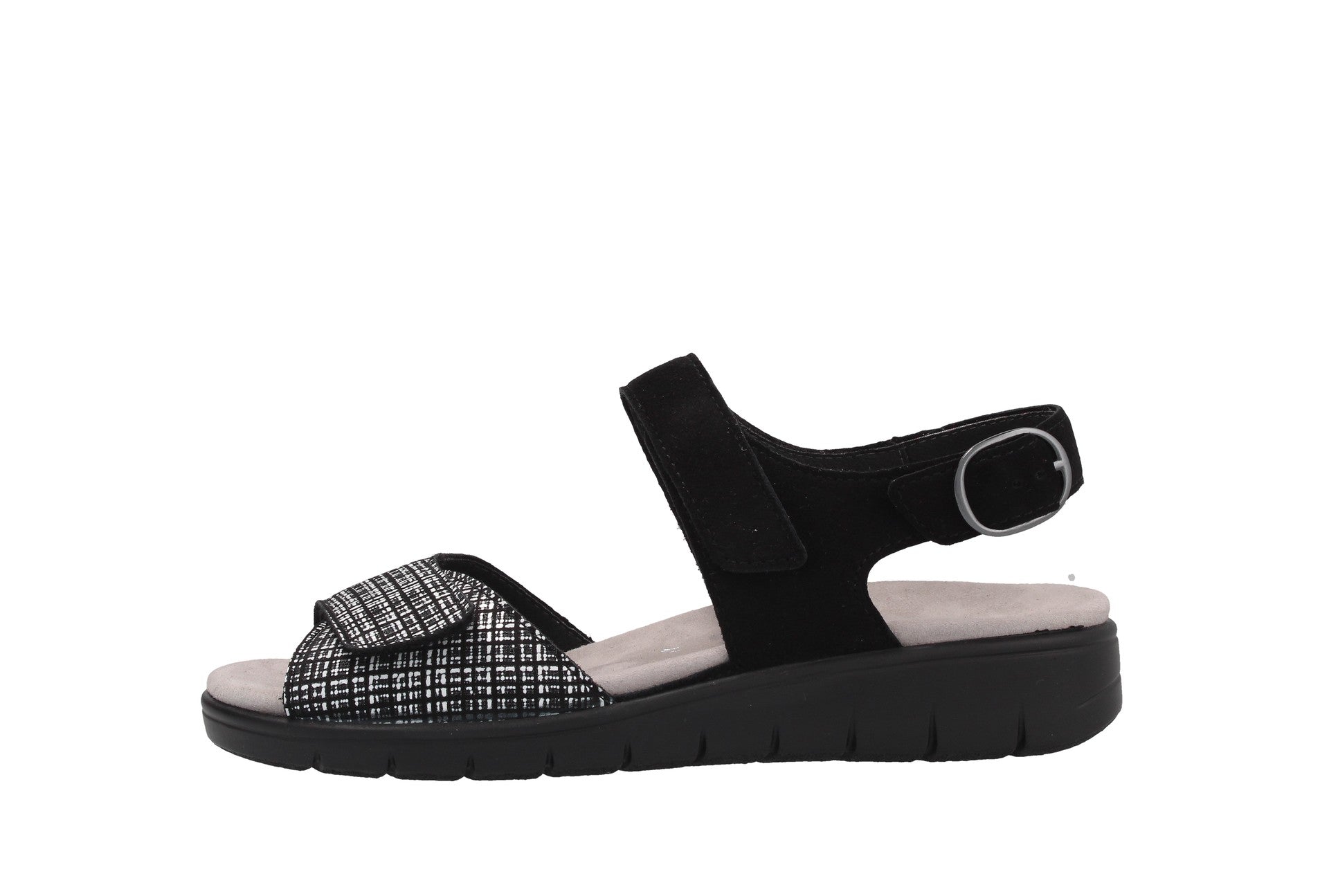 Dunja – black/white – sandals