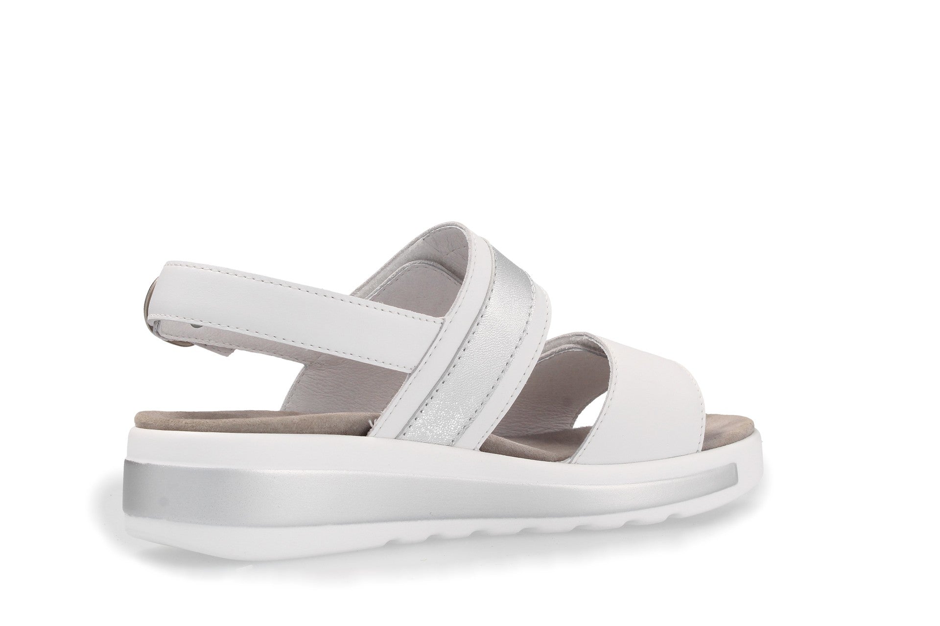 Hanna – blanc/argent – ​​sandales
