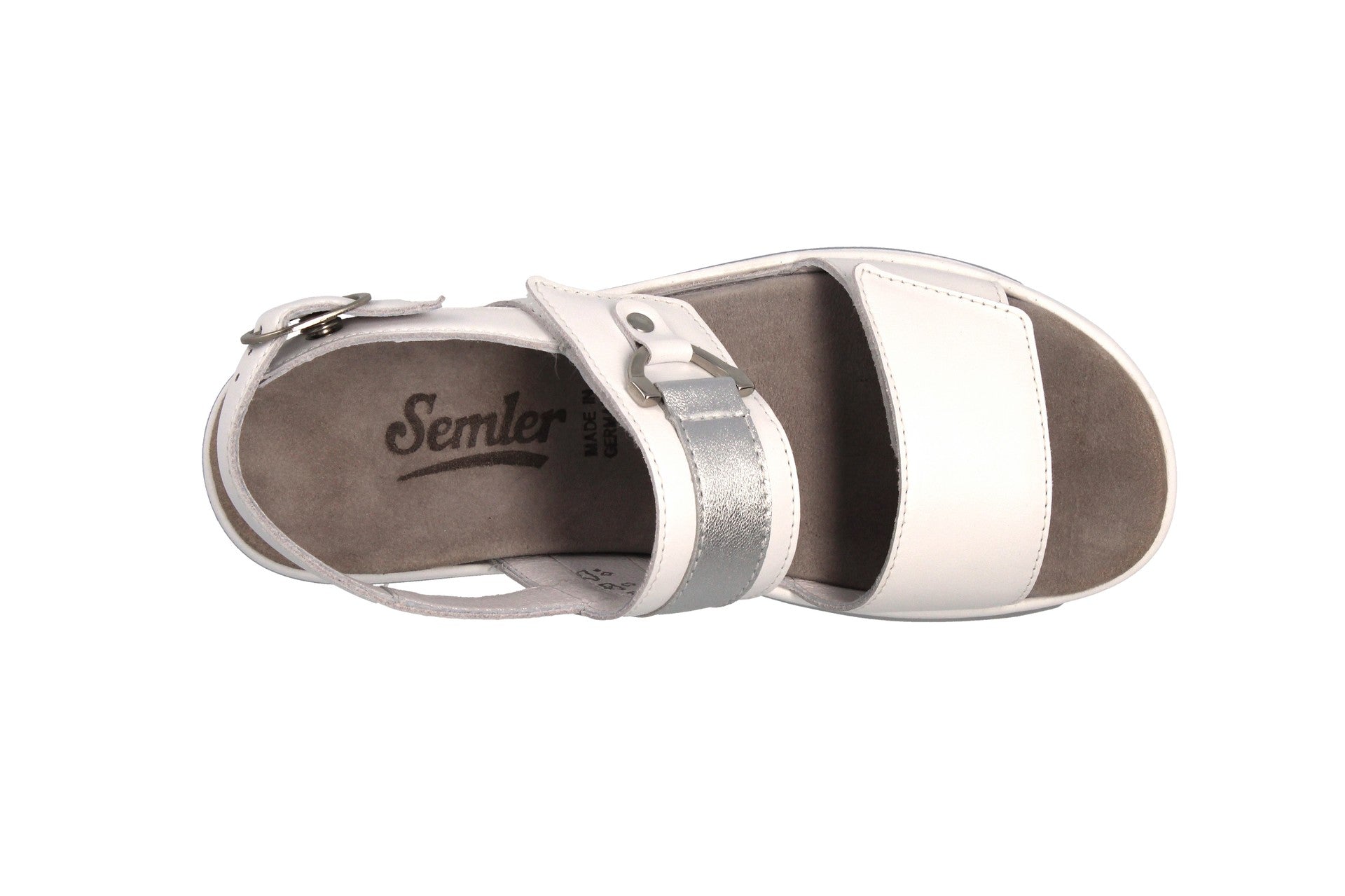 Hanna – blanc/argent – ​​sandales