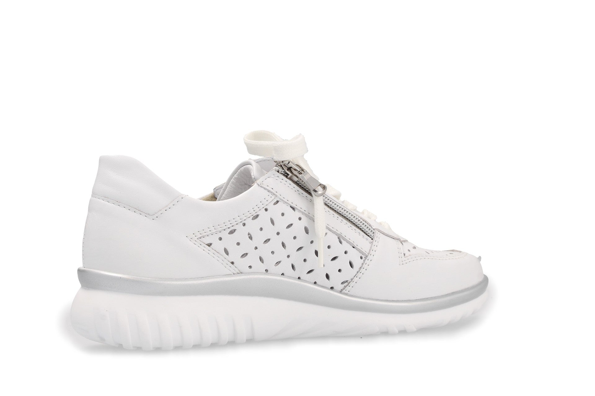 Lena – blanc/argent – ​​chaussure à lacets