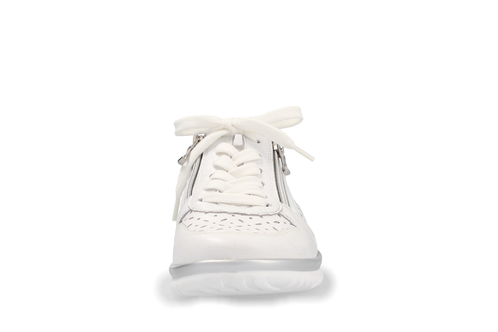 Lena – blanc/argent – ​​chaussure à lacets