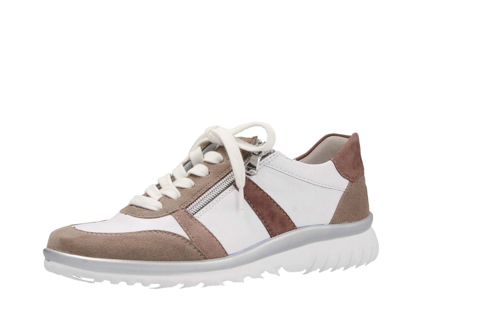 Lena – pan./weis/rose/lachs – Schnürschuh