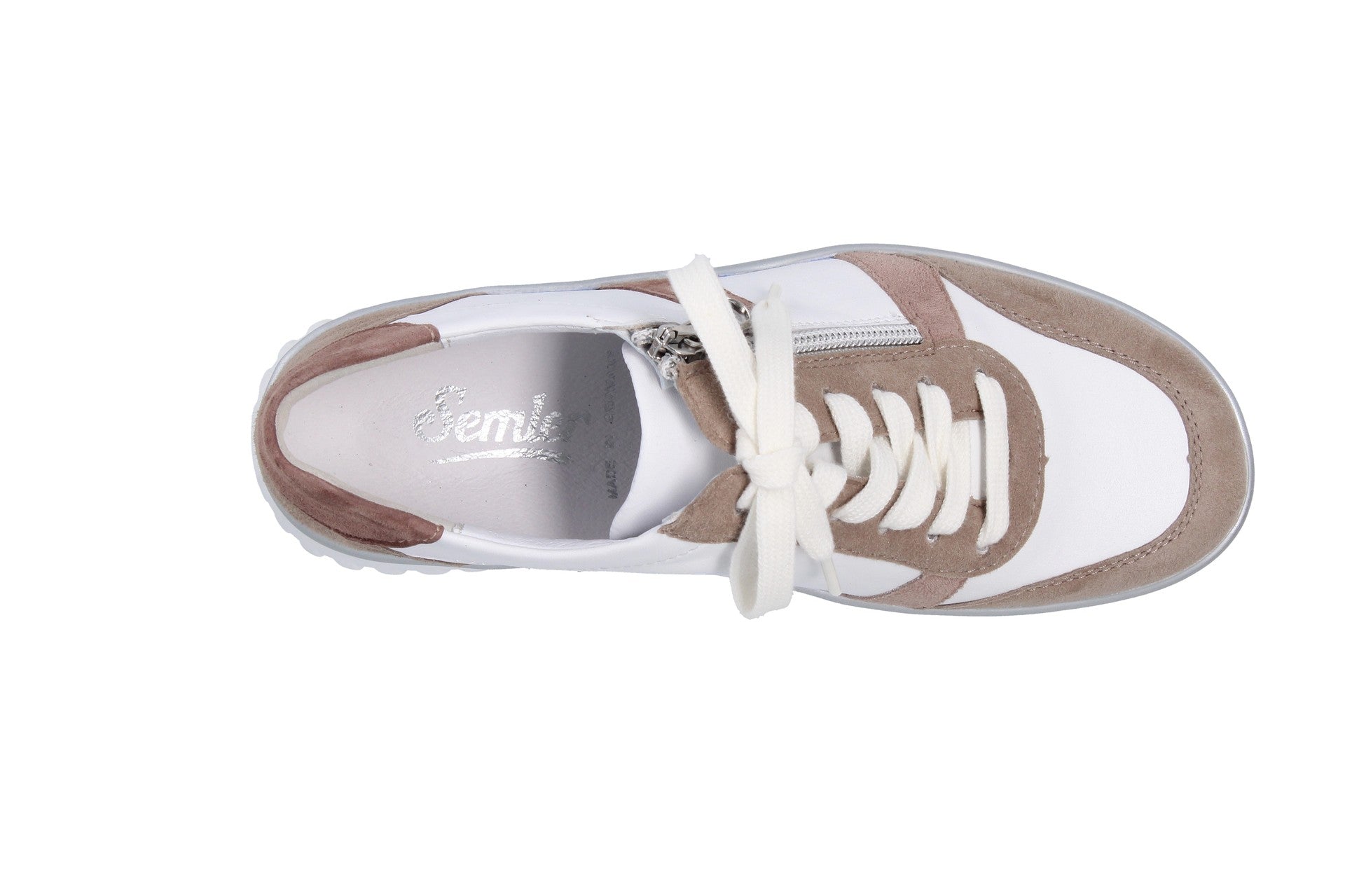 Lena – pan./weis/rose/lachs – Schnürschuh
