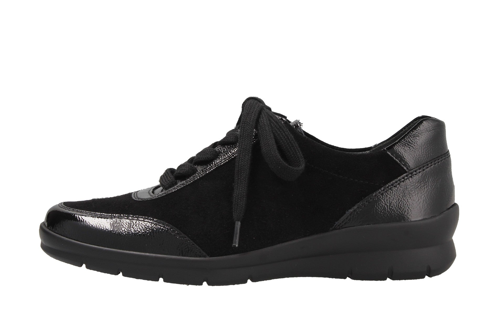Xenia – black – lace-up shoe